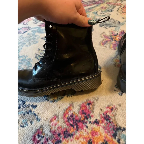 Dr. Martens 1460 Black Patent Leather Lace-Up Boots Unisex Size 4 - Picture 4 of 5